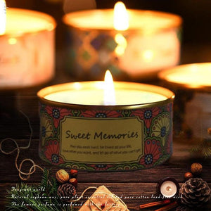 Floral Scented Smokeless Candle Tin Can Perfume Scented Candles for Home Relaxing Stress Relief Aromatherapy  Natural Soy Wax And Fragrance Handmade Scented Candle Natural Soy Wax Home Cristmas Decoration