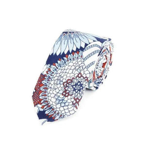 Flower Theme Cotton Slim Men Necktie Casual Business Design Skinny Necktie Floral Print Party Necktie For Men