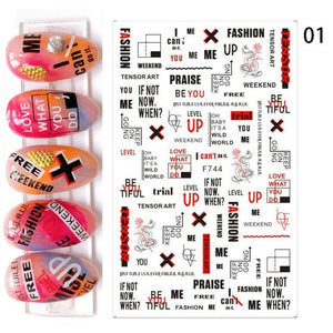 Flowers Leaves Line 3D Nail Stickers Autumn Winter Fall Leaf Design Transfer Sliders Abstract Waves Nail Art Decals Manicures  Decal Self-Adhesive 3D Wave Design Decoration for Women Girls Tape Nail Art Stickers Decal Decoration