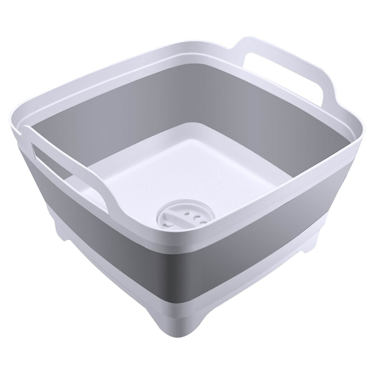 Foldable Dish Tub Washing Basin Collapsible Draining Pan Strainer Food Basket
