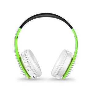Folding Bluetooth White Blue Wireless Stereo Headphones Headset Mic Support Comfortable Earmuffs Modern Simple Design