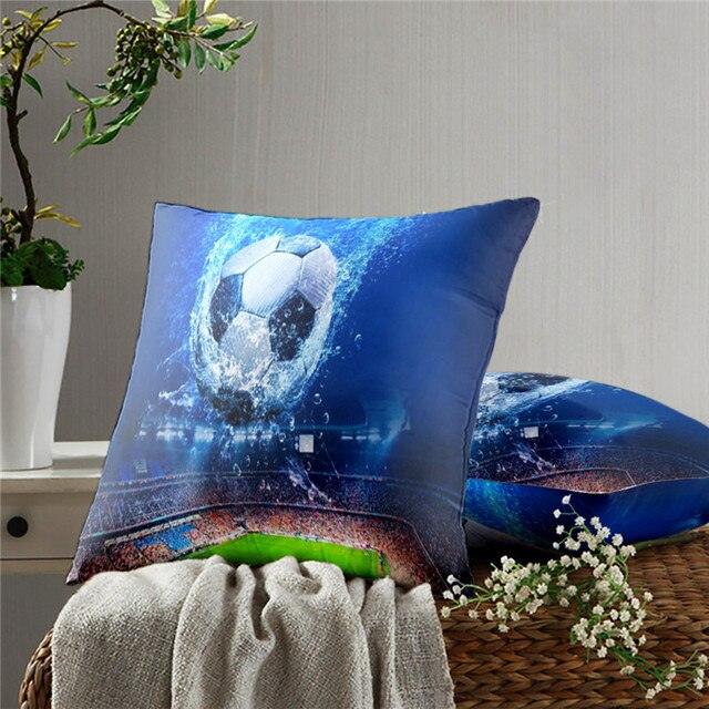 Football Pillow Case Decoration Sofa Cushion Pillow Case Throw Pillow Cover Cool Soccer Ball Art Amazing Football Fire Home Artwork Decor Pillow Case Decoration Car Pillow Case