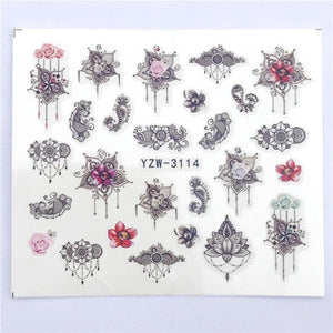 Fox Wolf Animal 3D Embossed Nail Sticker Flower Adhesive Manicure Slider Nail Art Tips Decorations Decals Manicure Design Golden Firework Star Accessories Heart Nail Art Stickers Glitter Decals Love Nail Sequins Laser Heart Nail