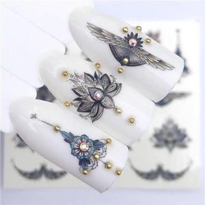 Fox Wolf Animal 3D Embossed Nail Sticker Flower Adhesive Manicure Slider Nail Art Tips Decorations Decals Manicure Design Golden Firework Star Accessories Heart Nail Art Stickers Glitter Decals Love Nail Sequins Laser Heart Nail