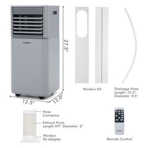 8000 BTU 3-in-1 Air Cooler with Dehumidifier and Fan Mode-White