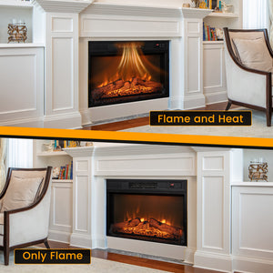 18/23 Inch Electric Fireplace Inserted with Adjustable LED Flame-23 inches