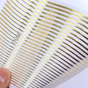 French Rose Gold Striping Tape Nail Design Stripe Lines Geometry 3D Sticker for Nails Gel Polish Sticker Decals for Manicuring Decorations Manicure Stickers Decals Silver Strip Line Nail Decal Self-Adhesive 3D Wave Decal Decoration Metallic Curve Design