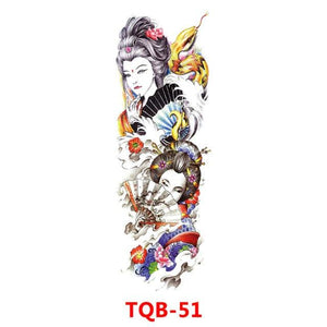 Full Arm Large Size Sleeve Temporary Sticker Dragon Tattoo Waterproof Body Art Realistic 3D Design For Mens
