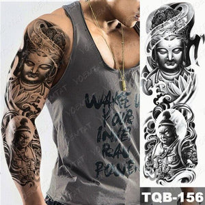 Full Women Man Realistic Waterproof Temporary Tattoo Tiger Stickers Luxury Big Design For Arm Thigh