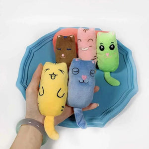 Funny Colorful Teeth Grinding Catnip Toys Cute Kitten Chewing Toy Stuffed Toys For Pets Soft Cat Toys