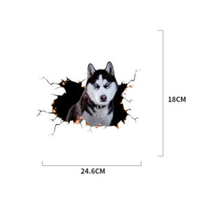 Funny Dog Head In The Crack Vinyl Car Funny Dog Head In The Crack Vinyl Car Stickers Decals Motorcycle Accessories Car-window Decorative Goods Broken Glass Sticker Car Stickers Decals Motorcycle Accessories Car-window Decorative Goods Pvc Car Sticker