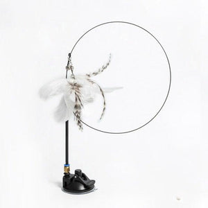 Funny Feather Bird with Bell Cat Stick Toy for Kitten Playing Teaser Wand Toy Cat Supplies Interactive Wiggle Moving Cat Kicker Toy with Plush Interactive Cat Toys Fun Toy For Cat Exercise
