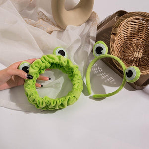 Funny Frog Makeup Headband Wide-brimmed Elastic Hairbands Cute Girls Hair Bands Women Hair Accessories Girls Hairband Gorgeous Hair Accessories For Women