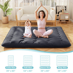 Futon Mattress with Washable Cover and Foldable Mat-King Size