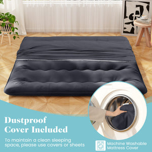 Futon Mattress with Washable Cover and Foldable Mat-King Size