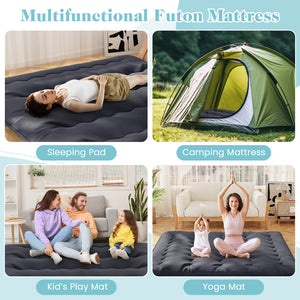 Futon Mattress with Washable Cover and Foldable Mat-King Size