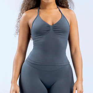 Matte Nylon Seamless Sports Vest Top
