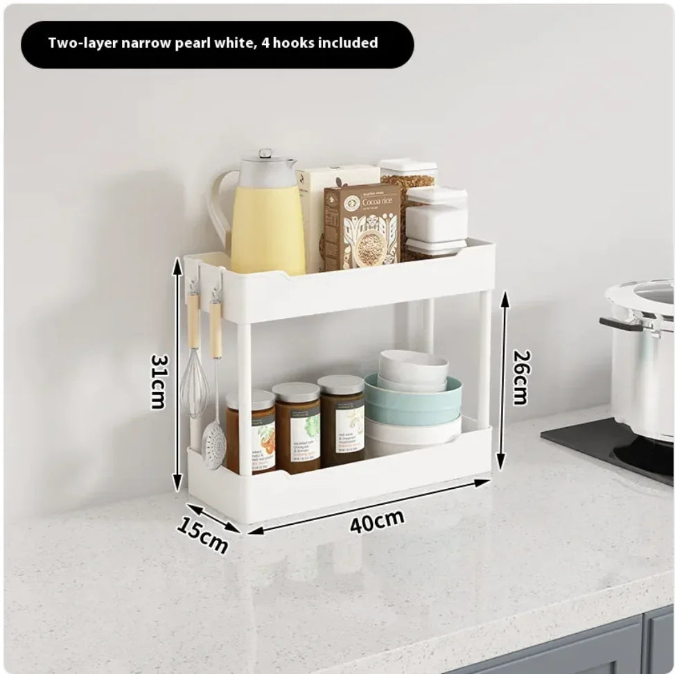 Multi-Tier Kitchen Floor Standing Storage Cart