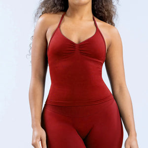 Matte Nylon Seamless Sports Vest Top