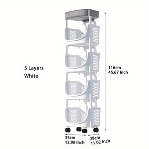 Mobile Storage Cart for Kitchen, Living Room, Bathroom