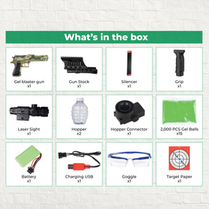 Contixo GB1 Camo Automatic Gel Ball Blaster with 30,000 Gel Beads by Contixo