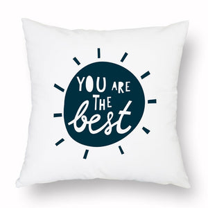 Geometry Cushion Cover Trees Cactus Bear Star Pattern Cushion Cover Pillowcase Cotton Pillow Sofa Throw White Printed Print Decorative Pillow Covers For Sofa Bed Sweet Home Decor Case 45x45CM