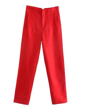 Elegant High Waist Pencil Trousers for Women
