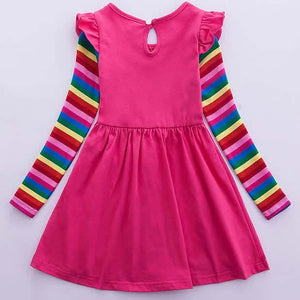 Girls' Unicorn Rainbow Flower Dress