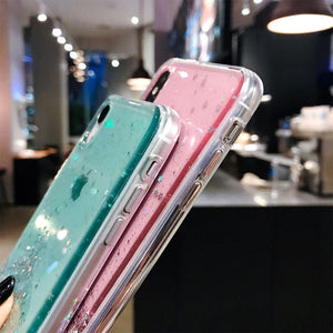 Glitter Luxury Soft Phone Case For iPhone 13 mini 12 Pro 11 ProMax For iPhone XR XS Max X 8 7 6s 6 Plus Back Cover Case Fashion Glitter Silicone Clear Shiny Sparkly Soft Flexible Shock-Absorbing Slim Protective Case