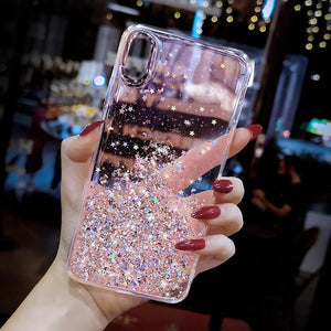 Glitter Luxury Soft Phone Case For iPhone 13 mini 12 Pro 11 ProMax For iPhone XR XS Max X 8 7 6s 6 Plus Back Cover Case Fashion Glitter Silicone Clear Shiny Sparkly Soft Flexible Shock-Absorbing Slim Protective Case
