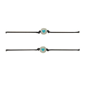 Glow In Dark Hand Bracelets With Luminous Bead Matching Friendship Bracelets Gift Luminous Acrylic Friendship Card Bracelet Set Couples Matching Bracelets Friendship Jewelry For Valentine's Day Mother's Day
