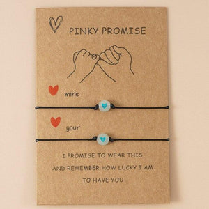 Glow In Dark Hand Bracelets With Luminous Bead Matching Friendship Bracelets Gift Luminous Acrylic Friendship Card Bracelet Set Couples Matching Bracelets Friendship Jewelry For Valentine's Day Mother's Day