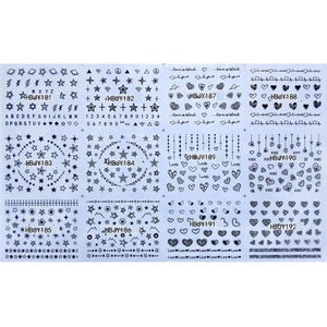 Gold Moon Star 3D Nail Stickers Ultra-thin Adhesive Decals Nail Art Decorations Stamping Manicure Nails Stickers Tool 3d Nail Decal Stickers Manicure Nail Art Decoration Accessories Holographic Old English Character Nail Self-Adhesive Sticker