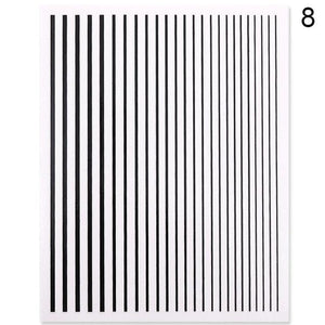 Gold Silver 3D Nail Sticker Curve Stripe Lines Nails Stickers Gradient Adhesive Striping Tape Nail Art Stickers Decal Decoration Metallic Curve Strip Line Nail Decal Self-Adhesive 3D Wave Design Decoration for Women Girls