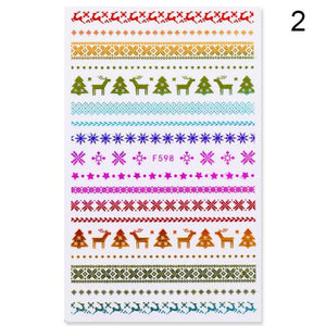 Gold Silver White Snowflakes 3D Nail Stickers Iridescent Self Adhesive Transfer Decals Manicures Art Decoration Slider  Nails Decals Sticker Hot Sexy Girl Tip Back Glue Decal Cool Lollipop Self Adhesive Acrylic Tips Tool Decoration