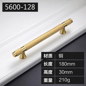 Golden Brass Knurled Textured Simple Kitchen Cabinet handle And Handles Drawer Pulls Bedroom Door Knobs  Cupboard Bathroom Door Handles Brushed Brass Pulls For Cabinets