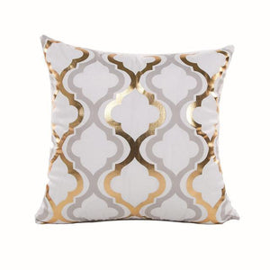 Golden Love Leaves Bronzing Cushion Decorative Pillow Black And Gold Pillow Cover Home Pillowcases Velvet Home Decor Sofa Pillows Cover 45x45CM