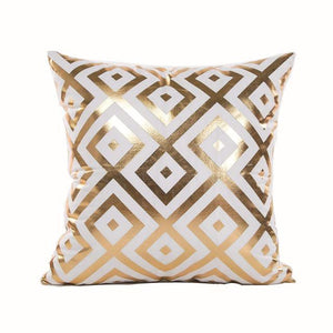 Golden Love Leaves Bronzing Cushion Decorative Pillow Black And Gold Pillow Cover Home Pillowcases Velvet Home Decor Sofa Pillows Cover 45x45CM