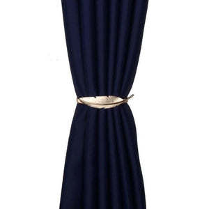 Golden Silver Curtain Clip Curtains Holders Feather Shape Tieback Buckle Clips Curtain Accessories Home Decor Modern Simple Style Curtain Tie Backs Decorative with Spring Curtain Strap Metal Plating Decorative Accessories 30cm