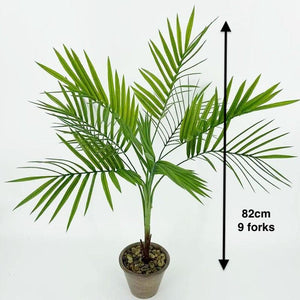 Green Artificial Palm Leaves Plastic Tropical Tree Fake  Indoor Outdoor Garden Home Outdoor Decorations