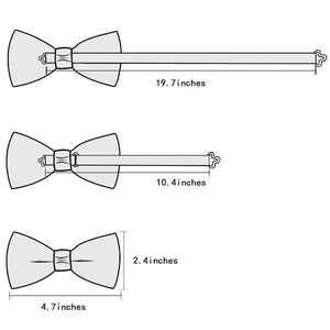 Green Color Silk Butterfly Pre-Tied Bow Tie Pocket Square Cufflinks Suit Set For Men Silk Adjustable Self Bowtie Formal Bowtie Set