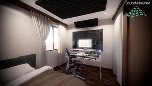 Grid Style Acoustic Foam Panels - Acoustic Foam Room Kits