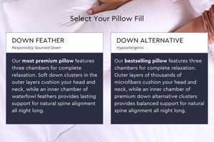 Cloud Fill Down Feather Side Sleeper Pillow