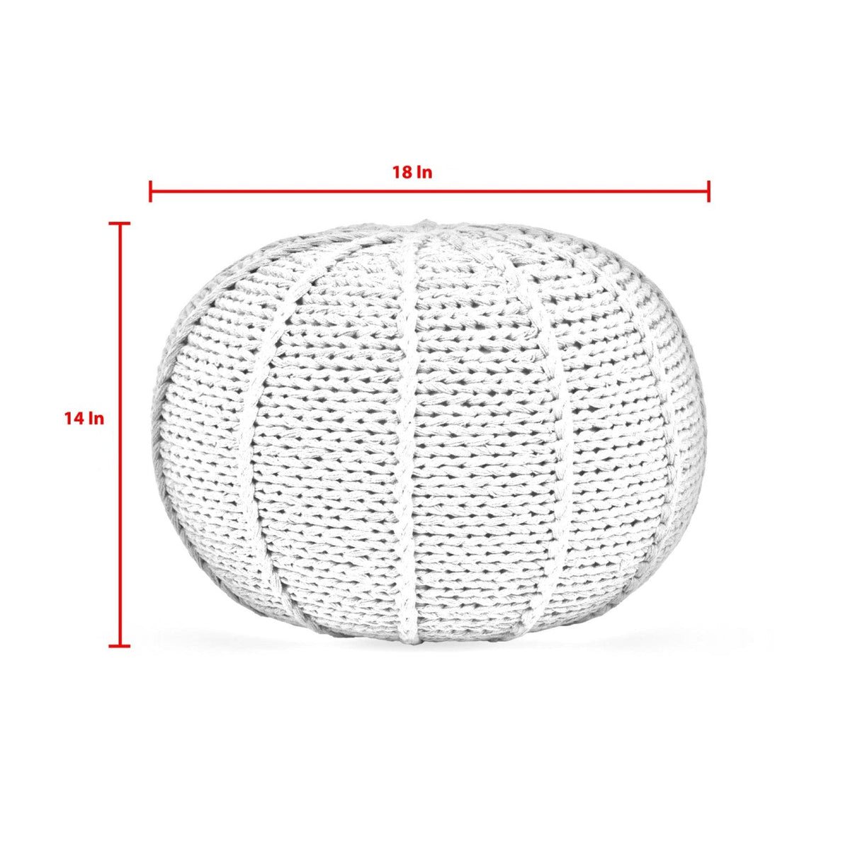 Jonathon Hand Knitted Pouf