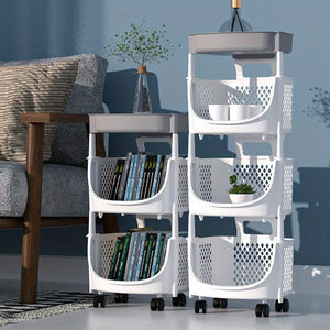 Mobile Storage Cart for Kitchen, Living Room, Bathroom