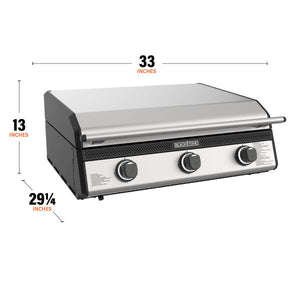 Blackstone 28" Deep Kitchen Griddle in Stainless Steel w/Hood