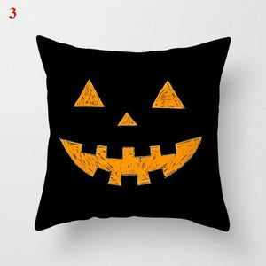 Halloween Cushion Cover Soft Linen Pillow Case Sofa Decoration Pumpkin Printed Pillow Case Orange And Black Pillow Cover For Living Room Car Pillowcase Home Supplies