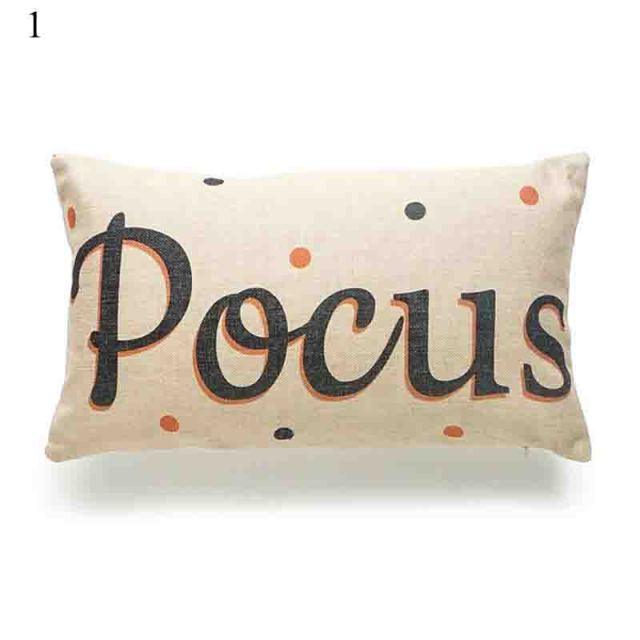 Halloween Cushion Cover Soft Linen Pillow Case Sofa Decoration Pumpkin Printed Pillow Case Orange And Black Pillow Cover For Living Room Car Pillowcase Home Supplies