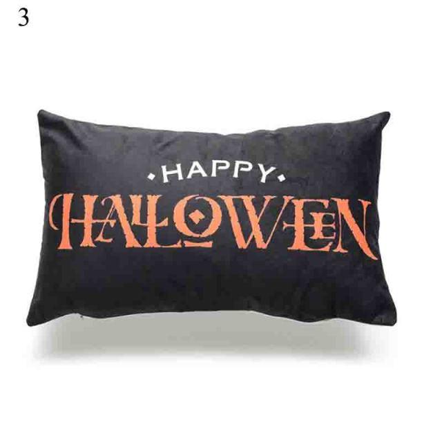 Halloween Cushion Cover Soft Linen Pillow Case Sofa Decoration Pumpkin Printed Pillow Case Orange And Black Pillow Cover For Living Room Car Pillowcase Home Supplies