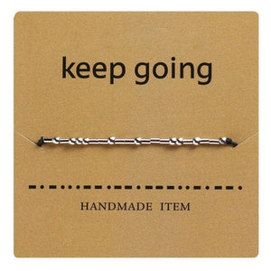 Handmade Beads Black String Bracelet With I Love You Lettering Cardboard Creative Charm Jewelry Couples Matching Bracelets Gifts For Couples Mom Daughter Best Friend 16-25cm